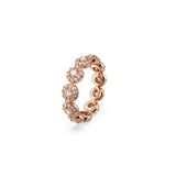Anillo Constella, Pavé, Blanco, Baño tono oro rosa
