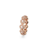 Anillo Constella, Pavé, Blanco, Baño tono oro rosa