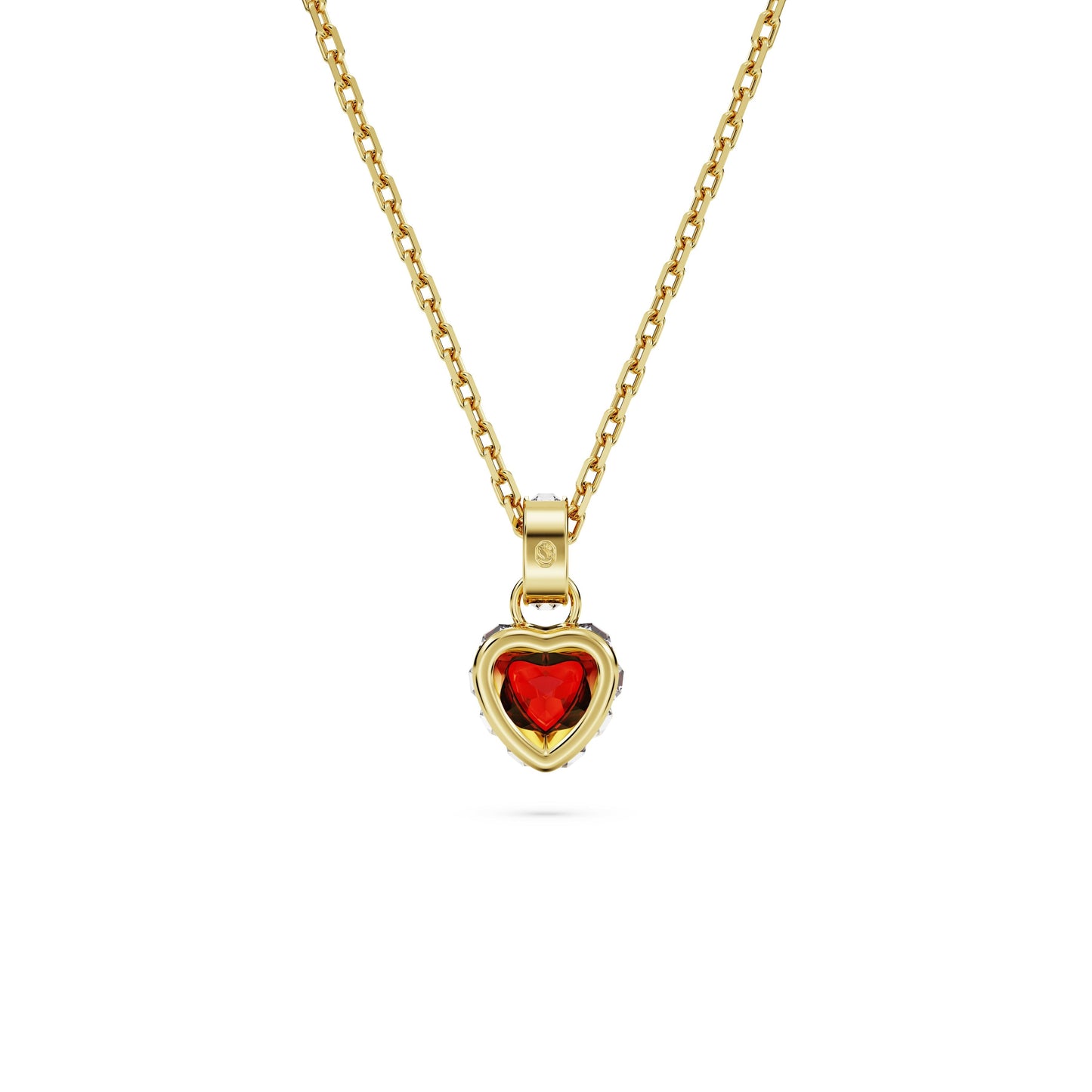 Colgante Chroma Corazón, Rojo, Baño tono oro