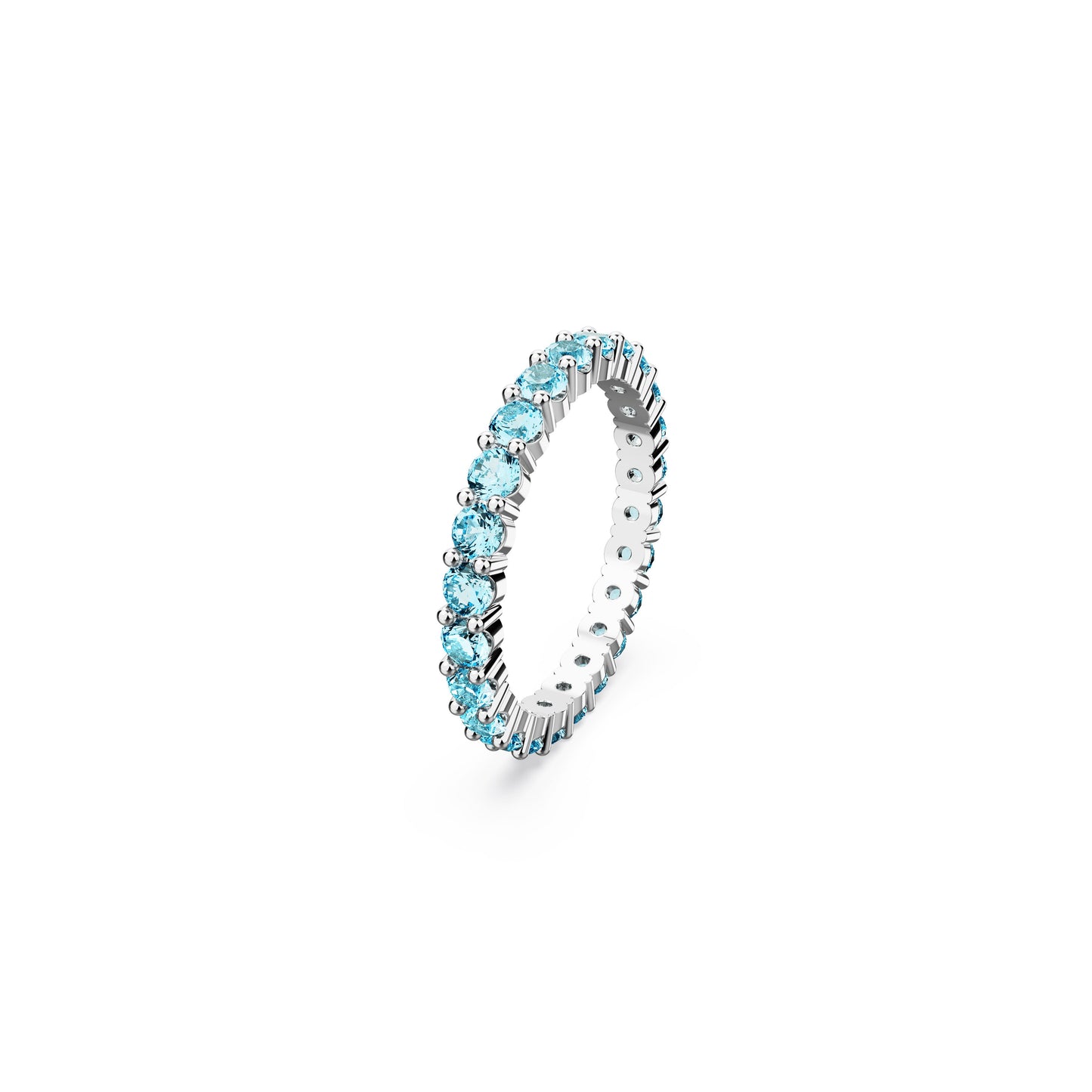 Anillo Matrix Talla redonda, Azules, Baño de rodio
