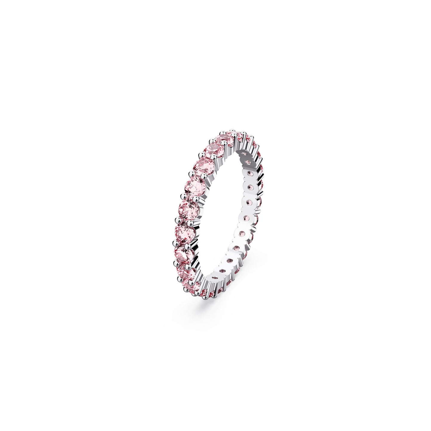 Anillo Matrix Talla redonda, Rosa, Baño de rodio