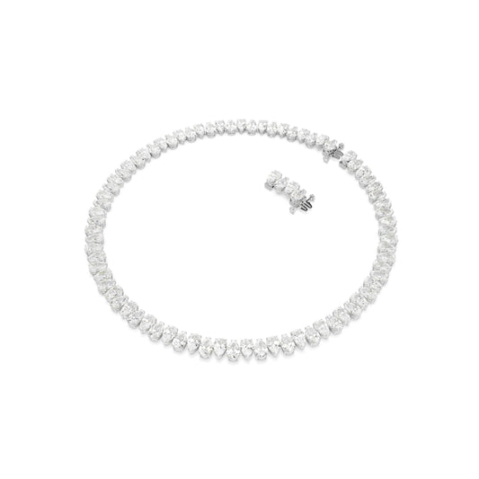 Collar Matrix, Talla pera, Blanco, Baño de rodio