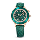 Reloj Octea Chrono, Correa de piel, Verde