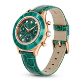 Reloj Octea Chrono, Correa de piel, Verde