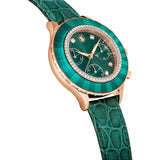 Reloj Octea Chrono, Correa de piel, Verde