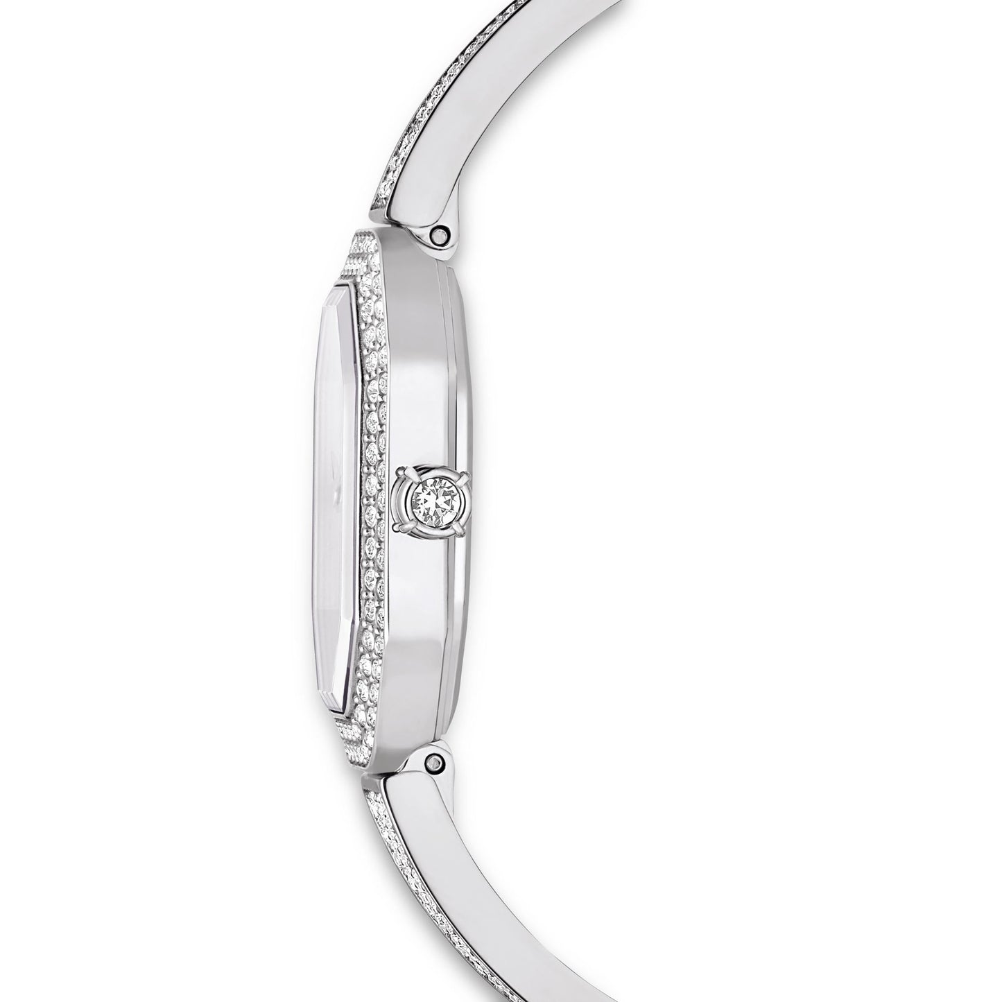 Reloj Dextera Bangle, Fabricado en Suiza, Brazalete de metal, Tono plateado, Acero inoxidable