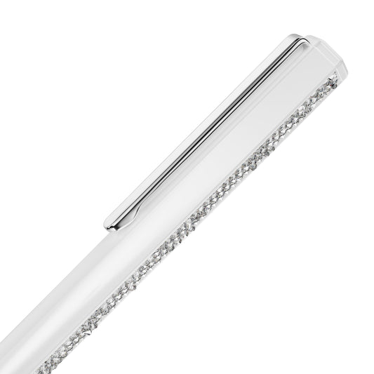 Bolígrafo Crystal Shimmer, Lacado blanco, cromado