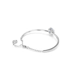 Brazalete Idyllia, Flor, Azul, Baño de rodio