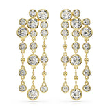 Pendientes Imber, Talla redonda, Araña, Blancos, Baño tono oro