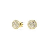 Pendientes de botón Sublima, Blancos, Baño tono oro