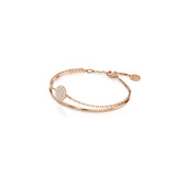 Brazalete Meteora, Blanco, Baño tono oro rosa