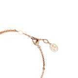 Brazalete Meteora, Blanco, Baño tono oro rosa