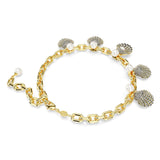 Collar Idyllia, Crystal pearls, Caracola, Blanco, Baño tono oro