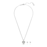 Conjunto Hyperbola, Corazón, Blanco, Baño de rodio