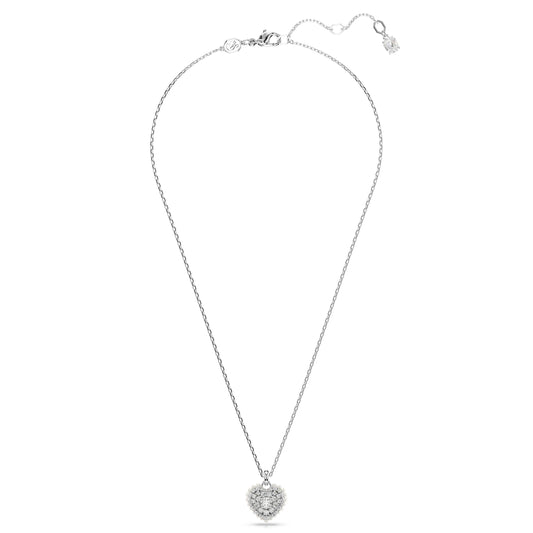 Colgante Hyperbola, Corazón, Blanco, Baño de rodio