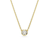 Colgante Imber, Talla redonda, Blanco, Baño tono oro