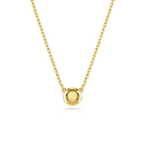 Colgante Imber, Talla redonda, Blanco, Baño tono oro