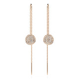 Pendientes Sublima, Blancos, Baño tono oro rosa