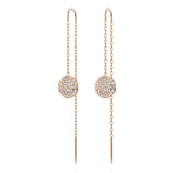 Pendientes Sublima, Blancos, Baño tono oro rosa