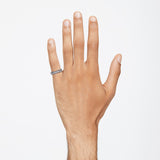 Anillo Matrix Talla baguette, Gris, Baño de rutenio