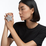 Anillo Stella Tallas mixtas, Estrella, Grande, Blanco, Baño de rodio