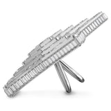 Anillo Stella Tallas mixtas, Estrella, Grande, Blanco, Baño de rodio