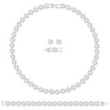 Conjunto Una Angelic Talla redonda, Blanco, Baño de rodio