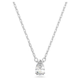 Colgante Stilla Talla pera, Blanco, Baño de rodio