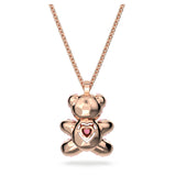 Colgante Teddy Oso, Rosa, Baño tono oro rosa
