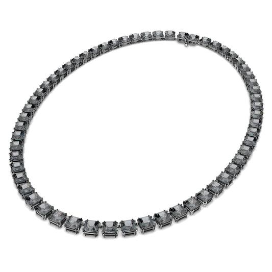 Collar Millenia Talla cuadrada, Gris, Baño de rutenio