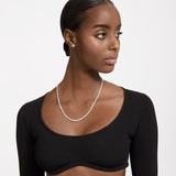 Conjunto Matrix Tennis Talla redonda, Blanco, Baño de rodio