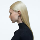 Pendientes de aro Dextera, Octogonal, Blanco