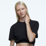 Pulsera Tennis Matrix Talla pera, Blanca, Baño de rodio