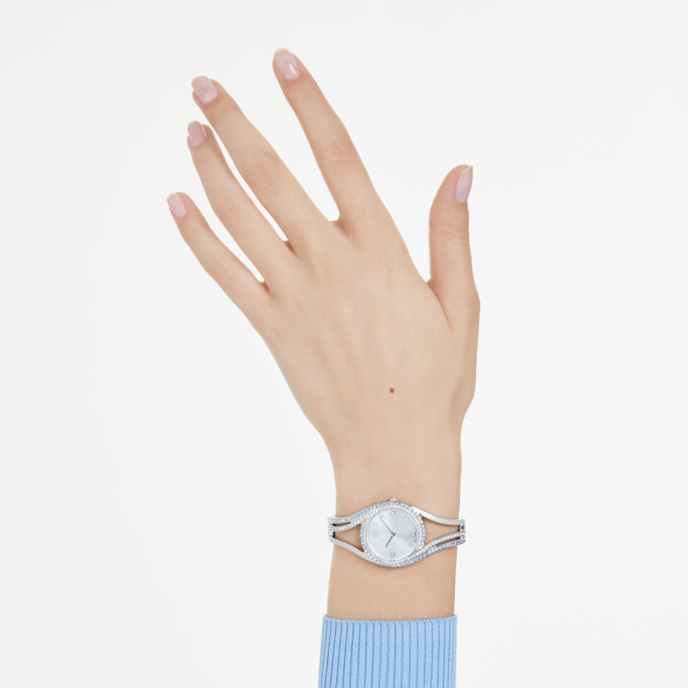 Reloj con brazalete Hyperbola, Fabricado en Suiza, Tono plateado, Acero inoxidable