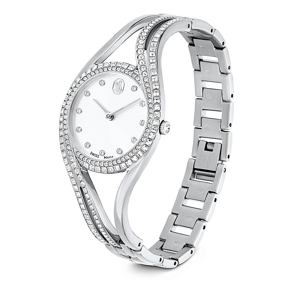 Reloj con brazalete Hyperbola, Fabricado en Suiza, Tono plateado, Acero inoxidable
