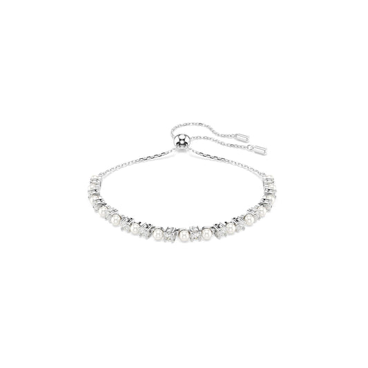 Pulsera Matrix, Crystal Pearl, Baño de rodio