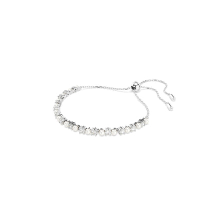 Pulsera Matrix, Crystal Pearl, Baño de rodio