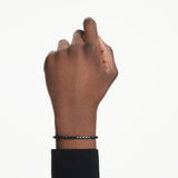 Pulsera Tennis Matrix, Talla redonda, Negra, Baño de rutenio