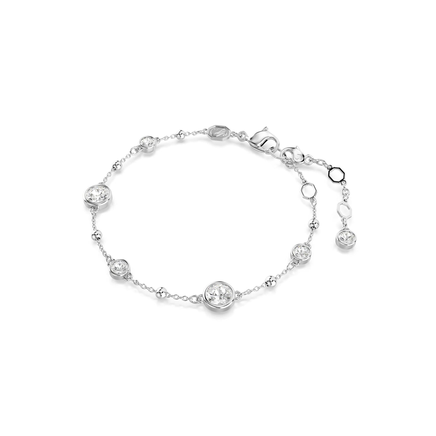 Pulsera Imber, Talla redonda, Blanca, Baño de rodio