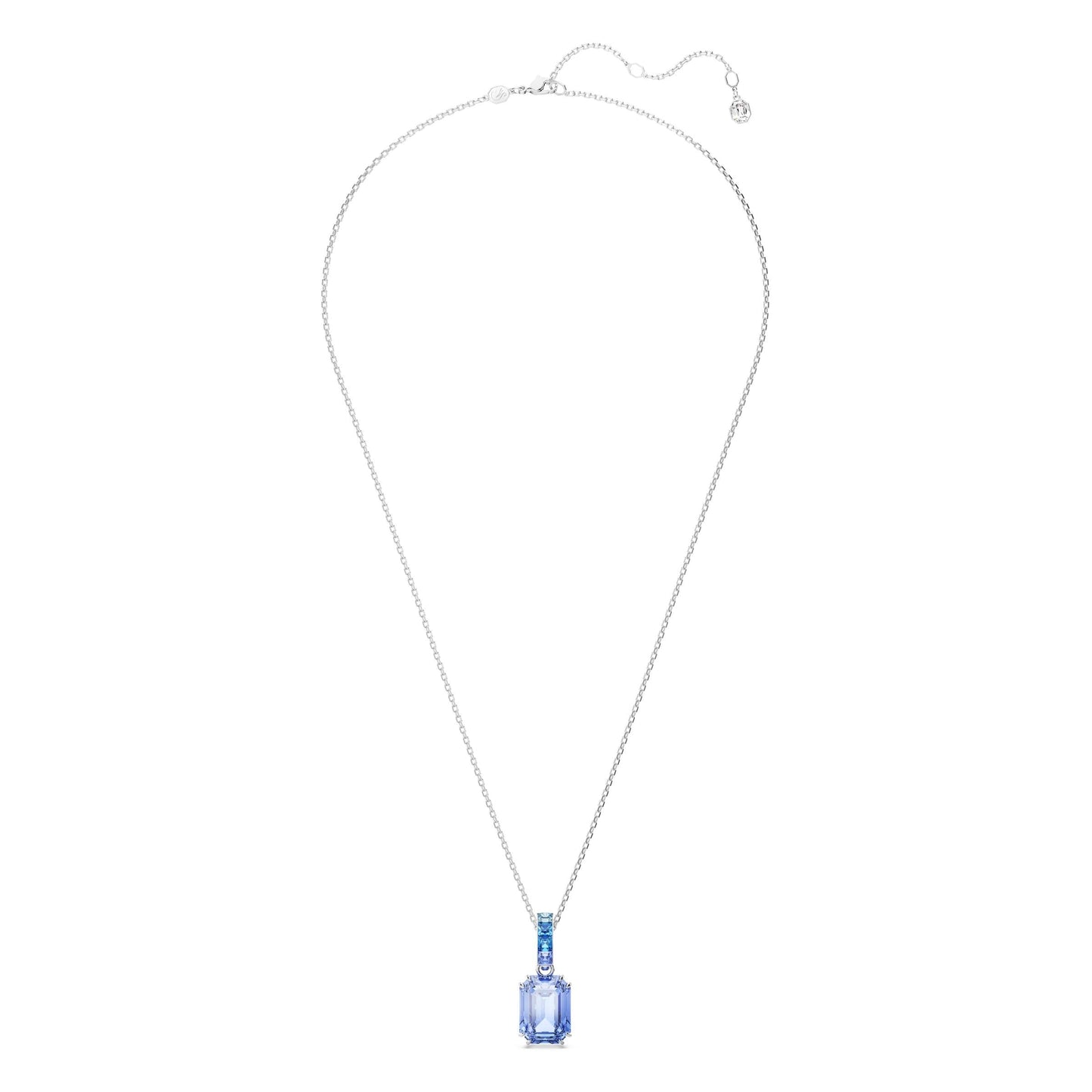 Colgante Millenia, Talla octogonal, Azul, Baño de rodio