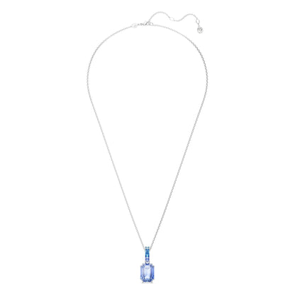 Colgante Millenia, Talla octogonal, Azul, Baño de rodio
