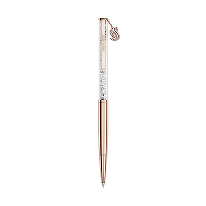 Bolígrafo Crystalline, Cisne, Baño tono oro rosa