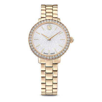 Reloj, Fabricado en Suiza, Brazalete de metal, Tono dorado, Acabado tono oro champán