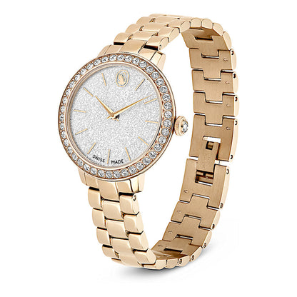 Reloj, Fabricado en Suiza, Brazalete de metal, Tono dorado, Acabado tono oro champán