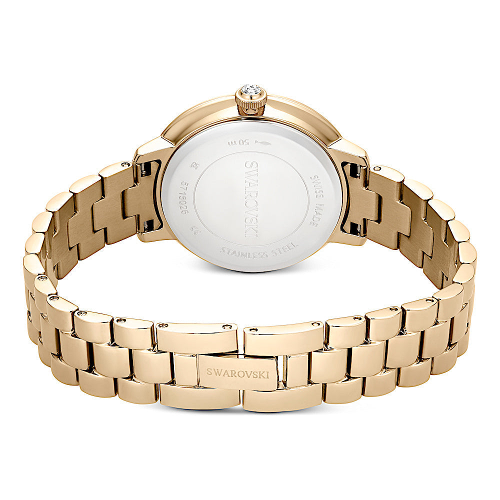 Reloj, Fabricado en Suiza, Brazalete de metal, Tono dorado, Acabado tono oro champán