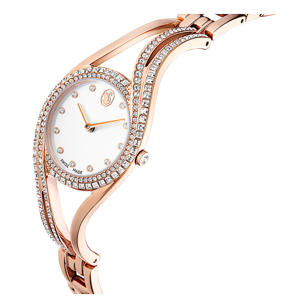Reloj con brazalete Hyperbola, Fabricado en Suiza, Tono oro rosa, Acabado tono oro rosa