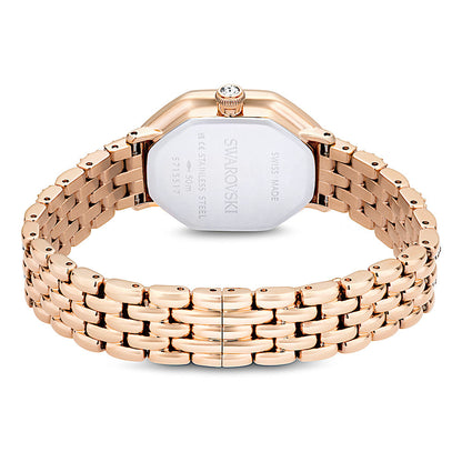 Reloj Dextera Octagon, Fabricado en Suiza, Brazalete de metal, Tono dorado, Acabado tono oro rosa