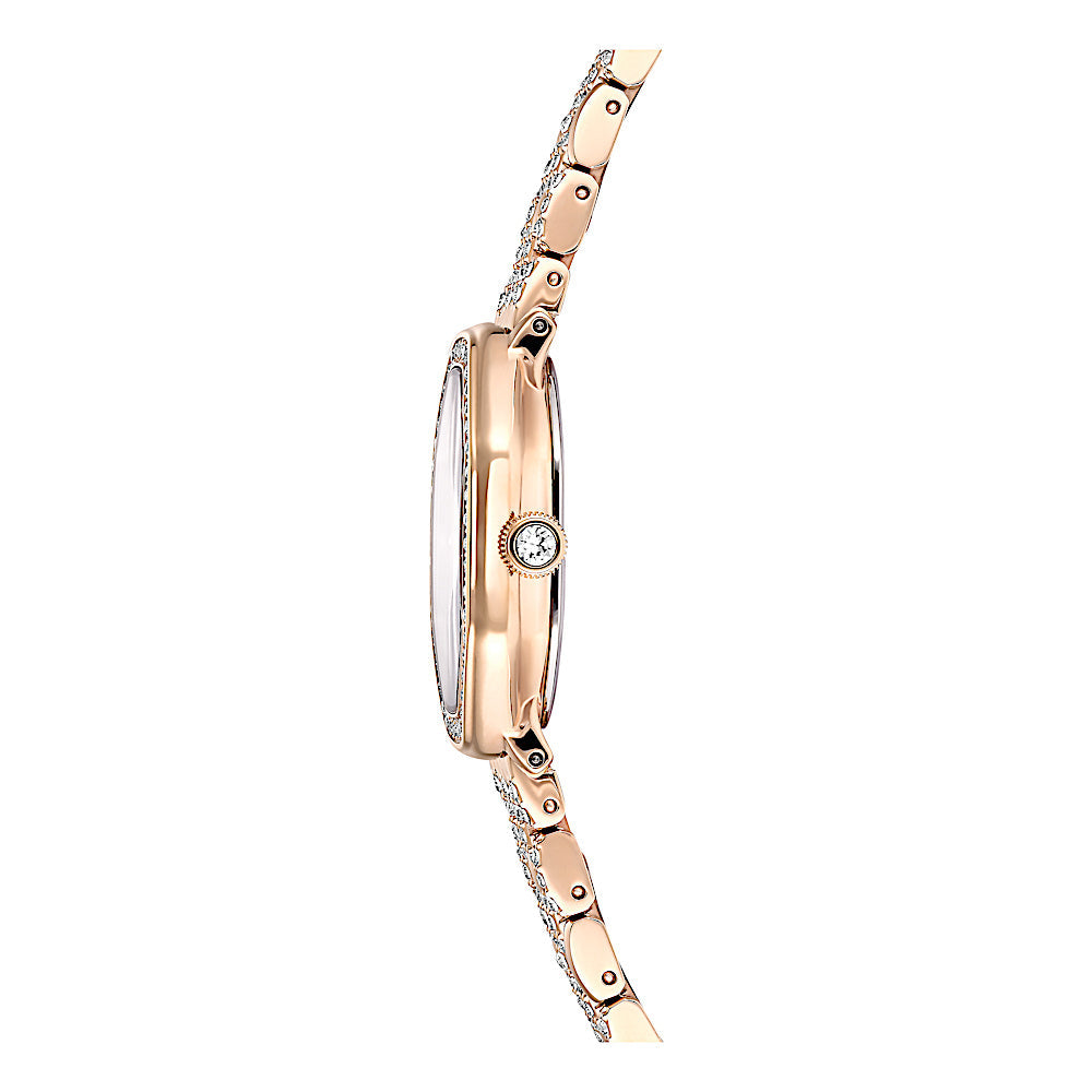 Reloj Dextera Octagon, Fabricado en Suiza, Brazalete de metal, Tono dorado, Acabado tono oro rosa