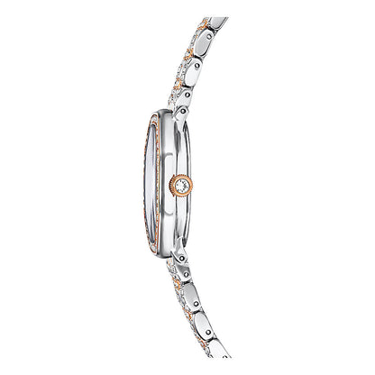 Reloj Dextera Octagon, Fabricado en Suiza, Brazalete de metal, Tono plateado, Acabado tono oro rosa