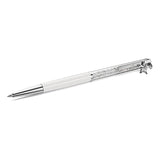 Bolígrafo Crystalline Silk, Blanco, Lacado blanco, cromado